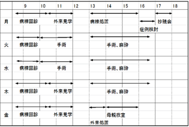 研修スケジュール表