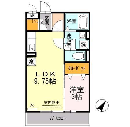 ノースヒルズAタイプ間取り図