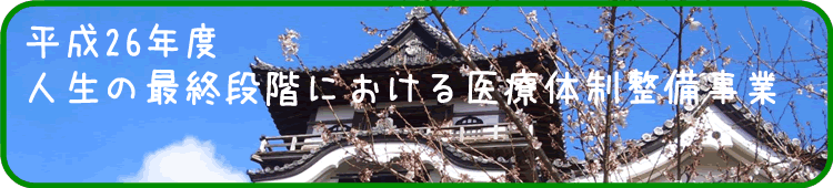 平成26年度人生の最終段階における医療体制整備事業
