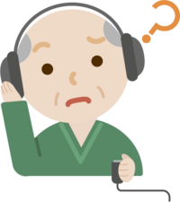 聴力検査中