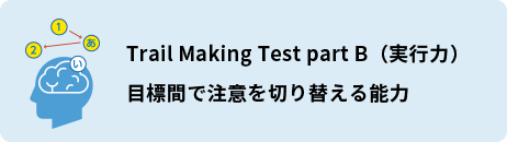 Trail Making Test part B（実行力）目標間で注意を切り替える能力