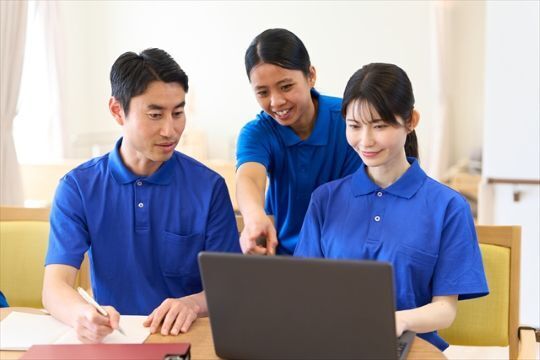 笑顔の様子