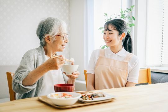 笑顔の様子